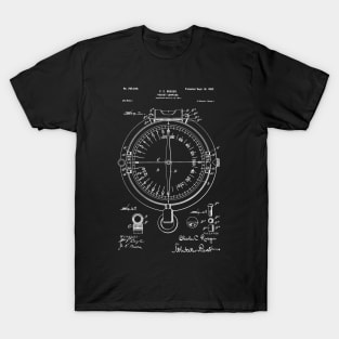 Pocket compass patent 1902 / compass blueprint T-Shirt